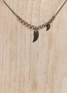 Pave Diamond Horn Necklace