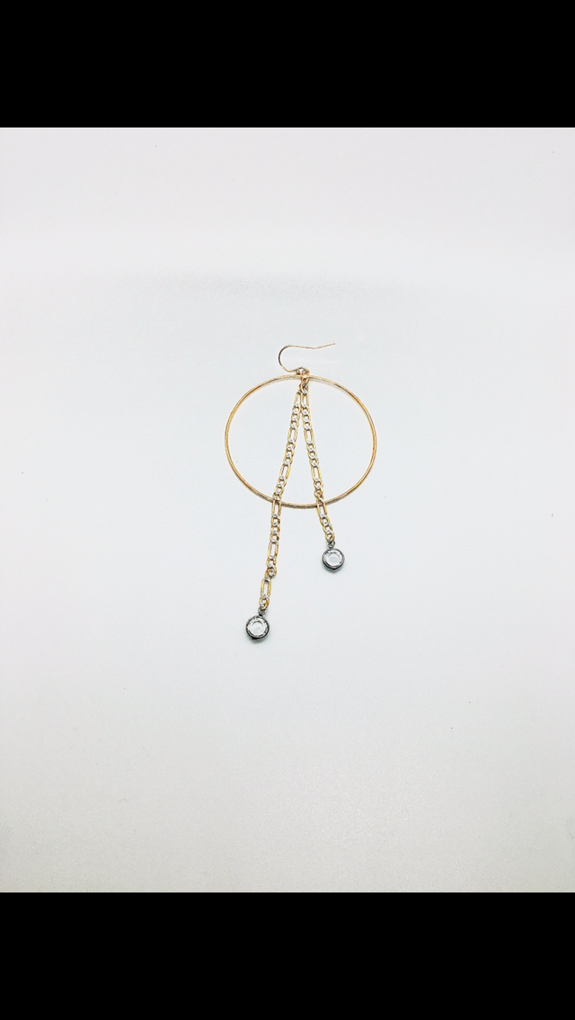 Swarovski Chain Hoop Earrings