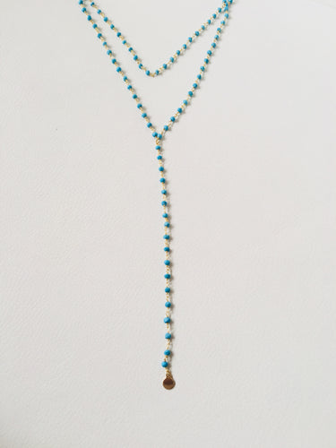 Two in One Turquoise Choker Lariat