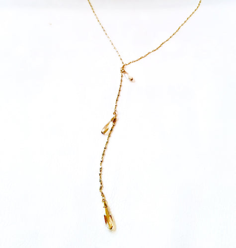 Swarovski Champagne Crystal Lariat